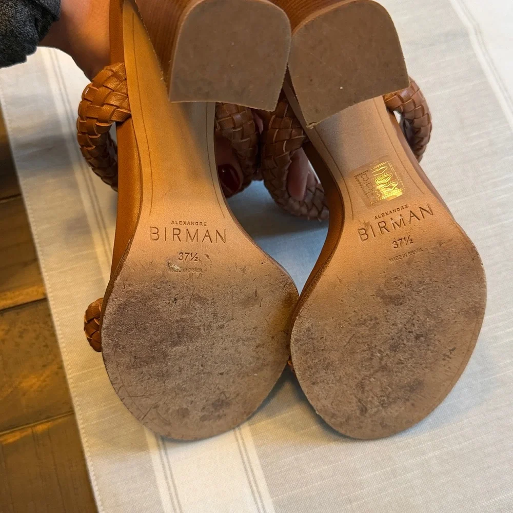 Birman Alessia Braid Strap Block Heel Sandals w / padding - Picture 7 of 7